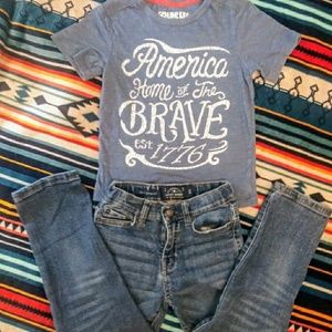 Boy's 4/5 Jeans and Tee LUCKY Brand/OSHKOSH